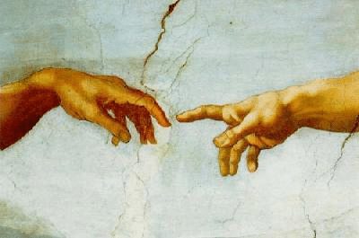 Michelangelo Gott erschafft Mensch