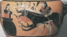 Griechischer Gott der Unterwelt Hades mit Kerebos, dem Höllenhund Griechischer Gott der Unterwelt Hades mit Kerebos, dem Höllenhund