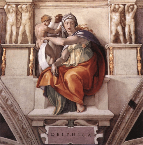 Das Orakel von Delphi. Apollon stand dem Orakel von Delphi vor. Apollon stand auch dem Orakel von Delphi vor