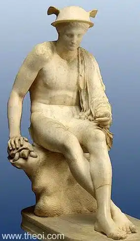 Was trieb der kindliche Gott Hermes, während seine Brüder über ihn lästerten?