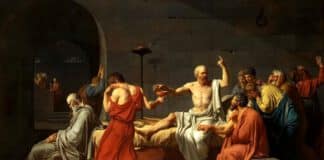 Sokrates nimmt den Schierlingsbecher