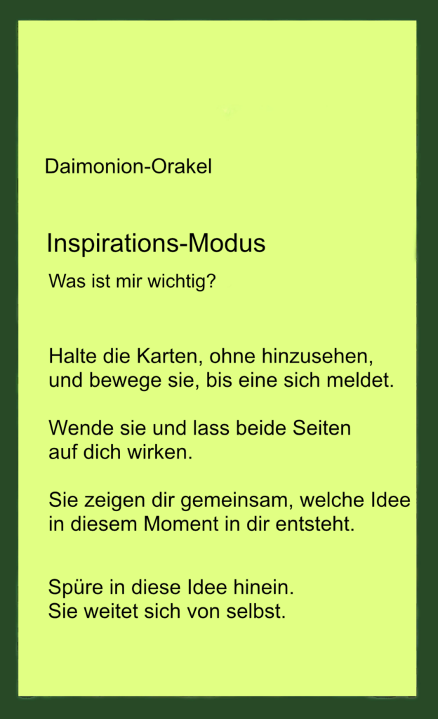 Daimonion-Orakel Inspirations-Modus
