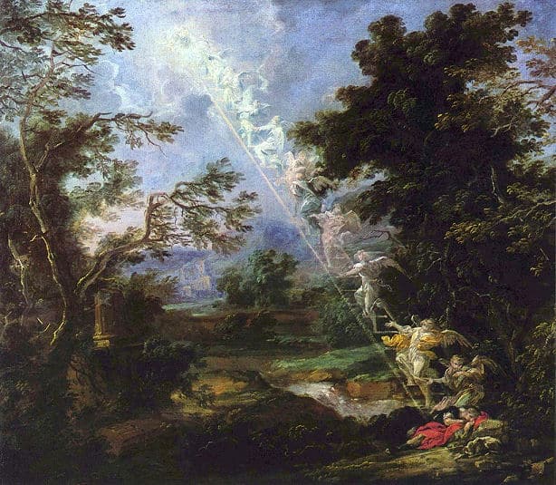 Die Jacobsleiter, Gemälde von Michael Leopold Lukas Willmann, ca 1691