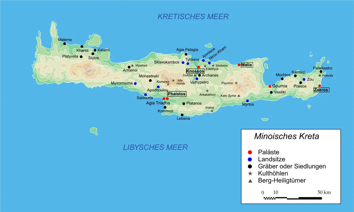 Kreta - Zentrum der vor-griechischen minoischen Kultur