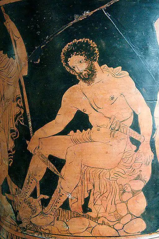 Odysseus in der Unterwelt bei Theresias