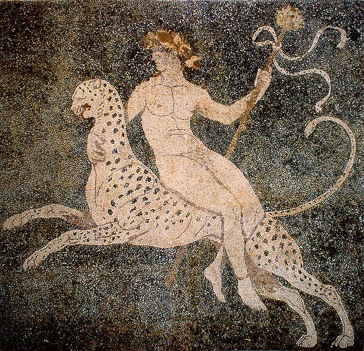 Dionysos-Mosaik im "Haus von Dionysos" in Pella, ca 320 v Chr.