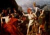 Der Zeus des Achilleus, Gemälde von Michel-Martin Drolling. Athene verhindert im letzten Moment, dass Achilles seinen Anführer Agamemnon tötet.