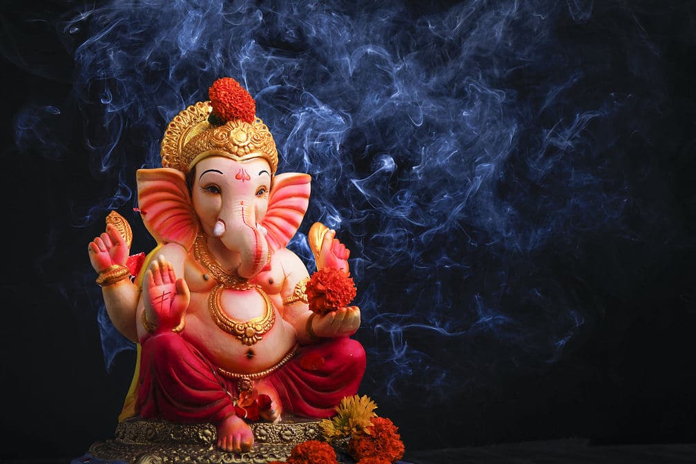 Der kindliche Elefantengott Ganesha ist ein besonders beliebter Hindu Gott.