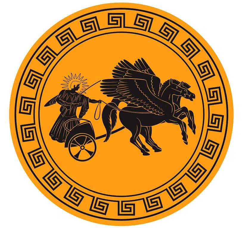Helios, der alte griechische Sonnengott hat der Sonne seinen Namen gegeben. Ήλιος - Helios nennt man in Griechenland die Sonne.