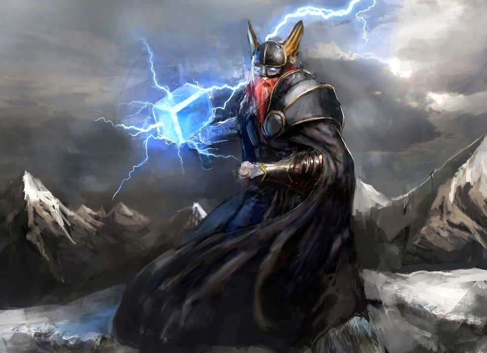 Thor, der germanische Gott von Blitz und Donner, ist auf seinen Reisen auch einmal unfreiwillig bei dem Schamanen Utgard-Loki zu Gast. Da hilft ihm zunächst auch sein Hammer Mjölnir nicht. 