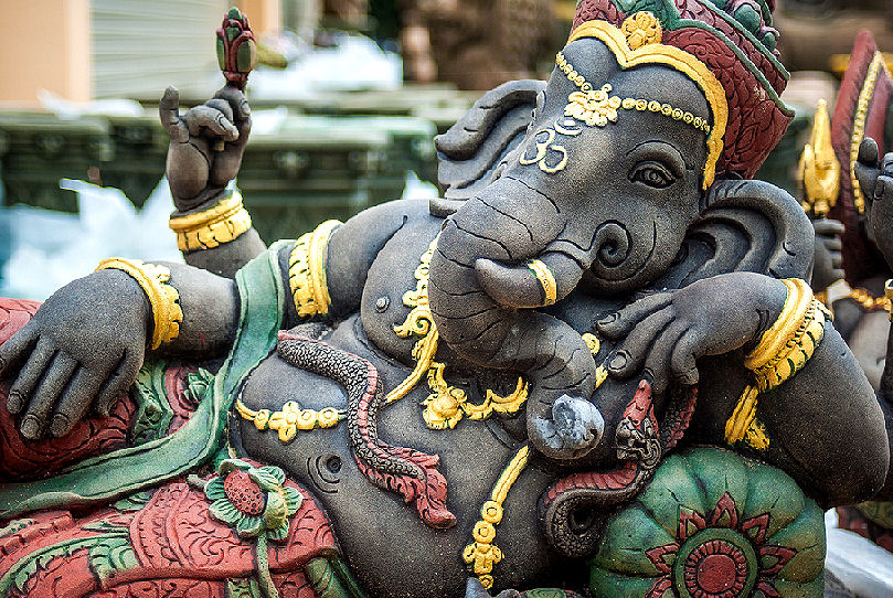 Ganesha Statue in einem indischen Tempel