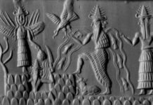 Enki und Inanna - hier mit Uto, dem sumerischen Sonnengott