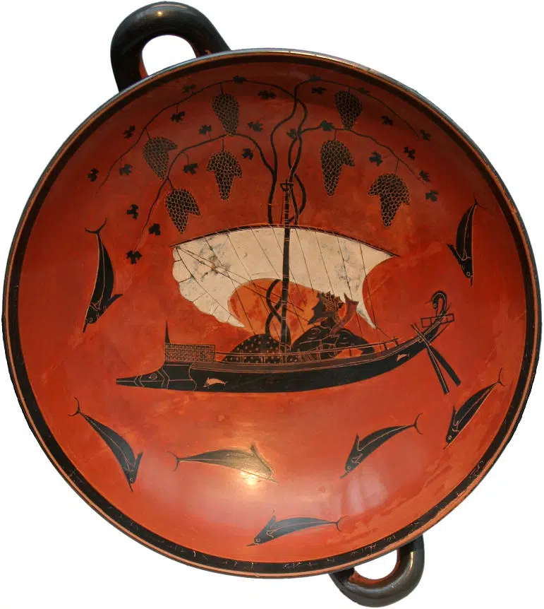 Dionysos verwandelt Piraten in Delfine