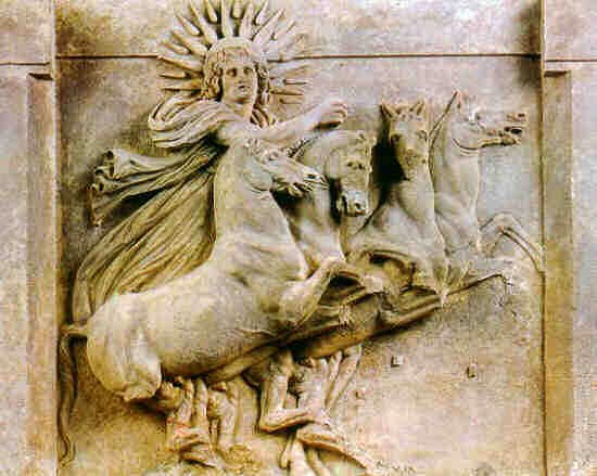 Der Gott Helios ist der Sonnengott der Griechen - die Sonne selbst.