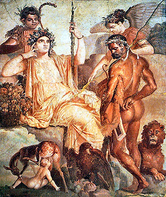 griechische Helden: Herakles findet seinen Sohn Telefos bei der Göttin Kybele.