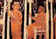Hades, griechischer Gott der Unterwelt mit seiner Frau Persephone