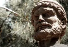 Büste des Odysseus im heutigen Ithaka, der Heimat des Helden