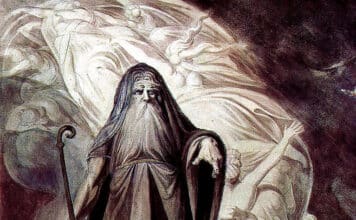 Teiresias im Totenreich. Gemälde von Johann Heinrich Füsslin