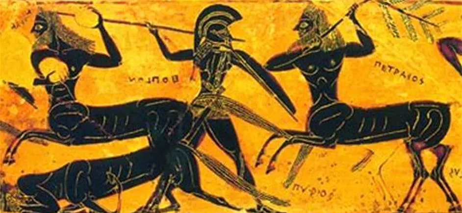 Theseus und Kentauren Theseus und Kentauren