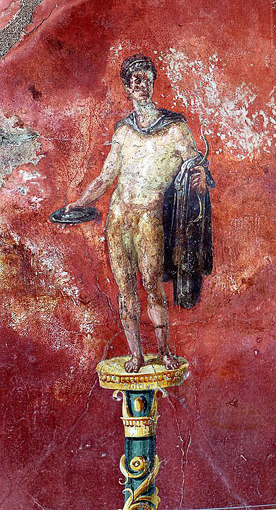 Der Sonnengott Apollon - Fresko aus Pompeji, 1. Jh.