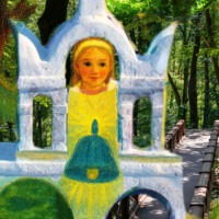 Scenic road through green forest in England