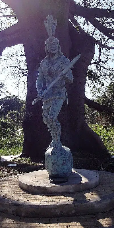 Statue des Taino-Häuptlings Agüeybaná, dem Tapferen - in Puerto Rico