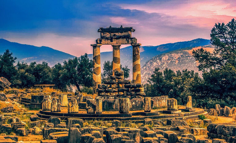 Blick auf das Orakel von Delphi 