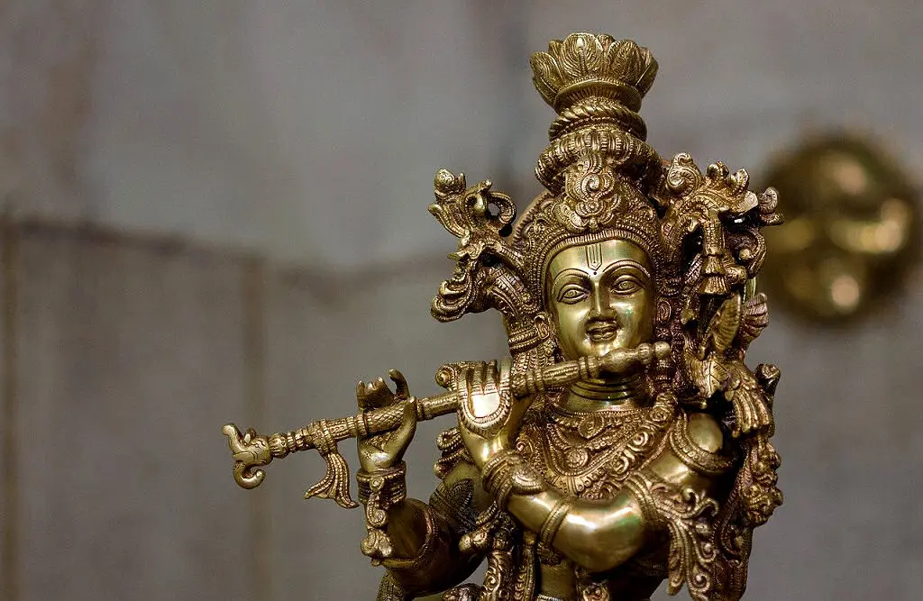 Krishna ist ein sehr beliebter Gott in Indien und gilt als eine Inkarnation von Vishnu.
