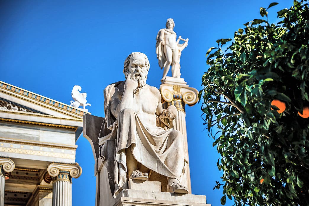 Sokrates Skulptur in Athen