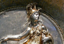 Einsame Götter der Weisheit Athene - griechische Göttin der Weisheit