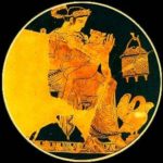 Dionysos, hier als noch kleiner Dionysos Zagreus mit seiner Mutter Persephone, stiftete Chaos an, wo immer er hinkam.