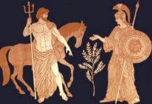 Athene und Poseidon im Streit