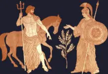 Athene und Poseidon im Streit