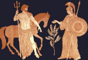 Athene und Poseidon im Streit