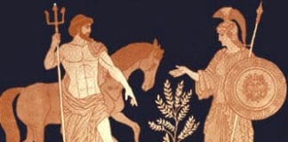 Athene und Poseidon im Streit