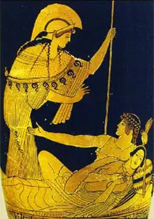Athene, Theseus und Ariadne