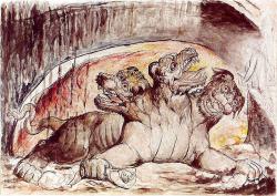 Höllenhund Kerebos von William Blake