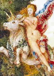 Gottheiten_Zeus als heiliger Stier mit der Königstochter Europa